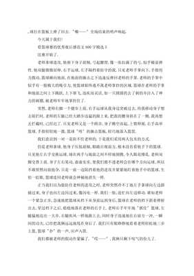 篮球赛观后感800字