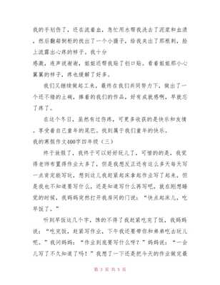 寒假作文400字