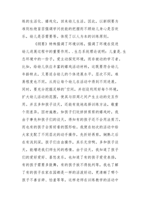 纲要心得体会