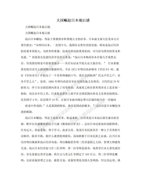 大国崛起之美国观后感