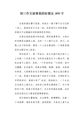 我的好朋友作文800字