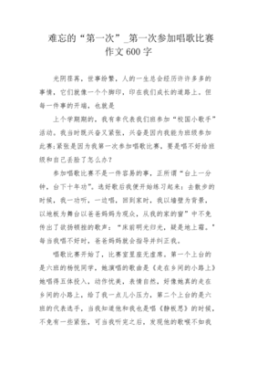 一次难忘的经历600