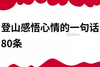 登山感悟心情的句子