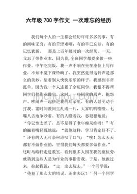 一次难忘的经历600