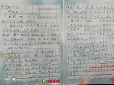 感恩父母的书信800字