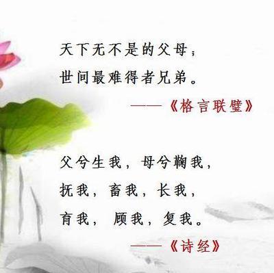 关于感恩父母的诗词
