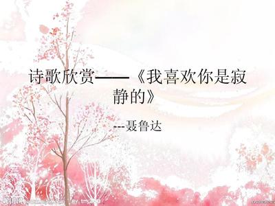 我喜欢你诗歌