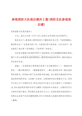 参观消防局观后感