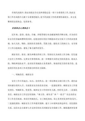 安保心得体会