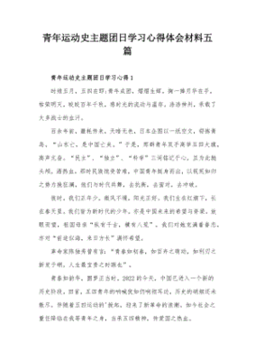 主题团日心得体会