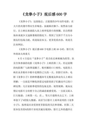 龙拳小子观后感