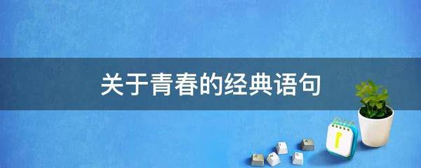 关于青春的经典语录