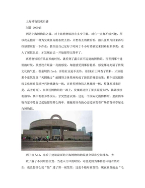博物馆观后感150字