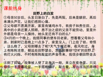 记叙文加批注