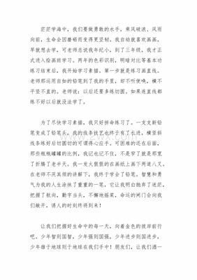 拥抱青春放飞梦想作文