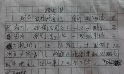 学生写给老师的检讨书