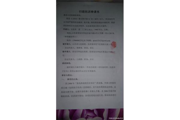 申请抗诉申请书范文